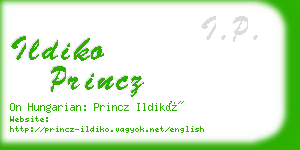 ildiko princz business card